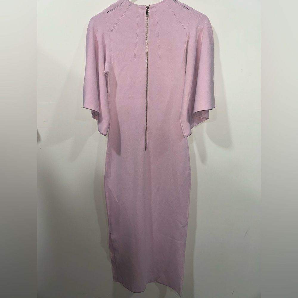 Ted Baker London Lounia Fluted Sleeve Body-Con Sweater Dress Light pink Size 2 - Picture 6 of 16